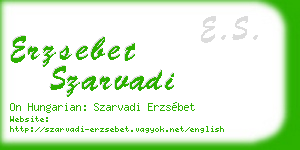 erzsebet szarvadi business card